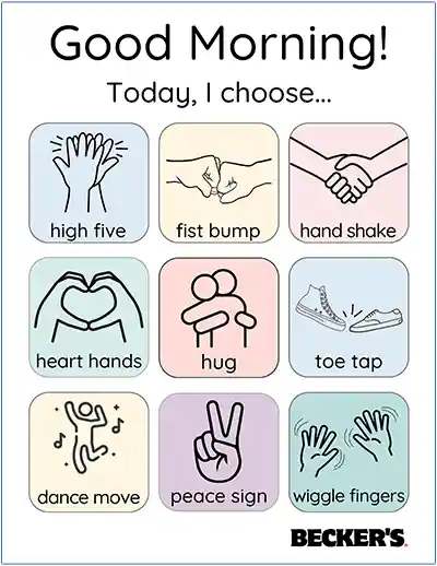 Morning Routine Choice Board Color