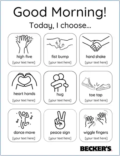 Morning Routine Black & White Editable