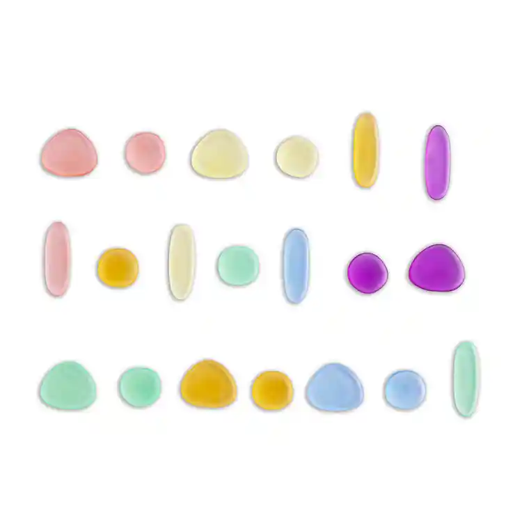 Junior Rainbow Pebbles, Clear Colors