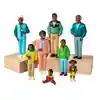 African-American Pretend Play Family