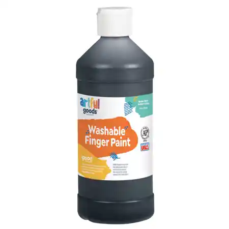 Artful Goods® Washable Finger Paint, Pint - Black