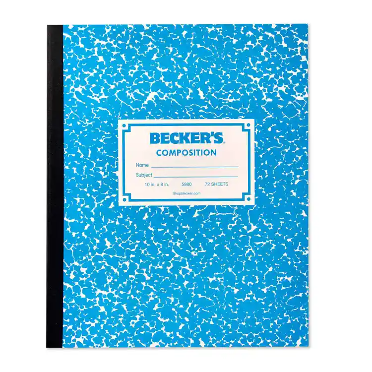 Becker's Blue Marble Composition Book, Sewn-Dozen