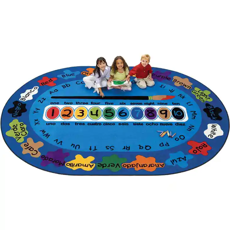 Bilingual Paint By Numero Classroom Rug