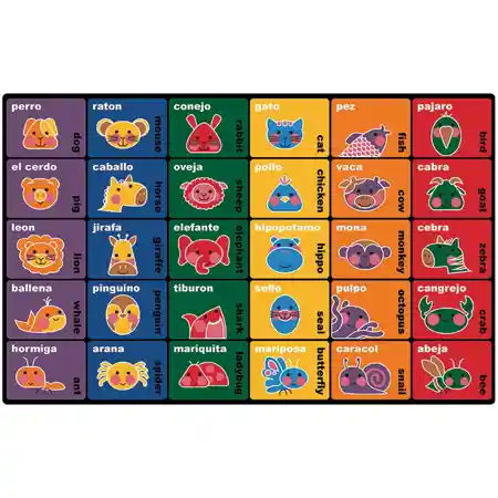 Bilinigual Animals Seating Rug