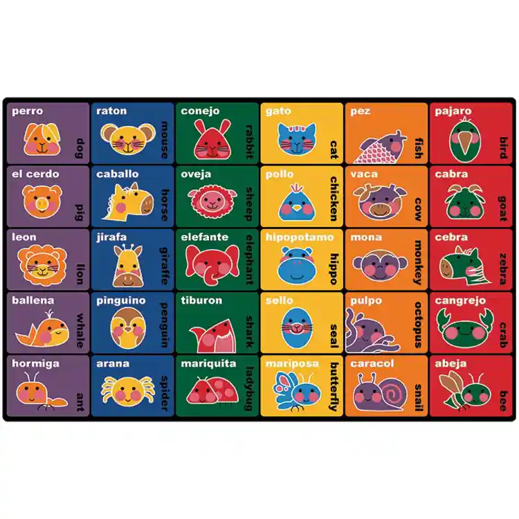 Bilinigual Animals Seating Rug