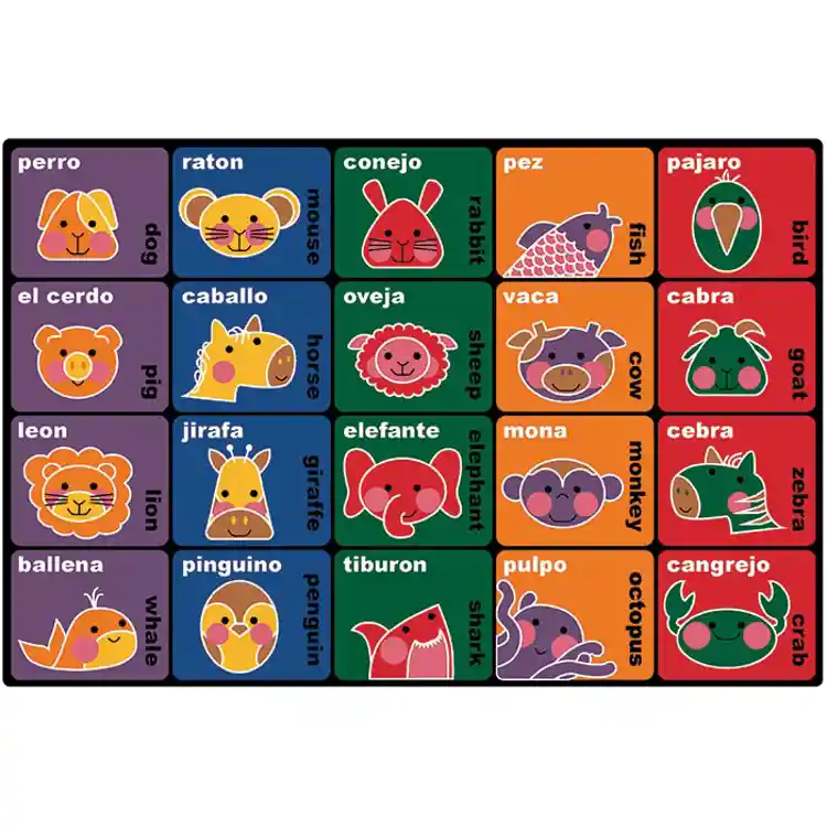 Bilinigual Animals Seating Rug