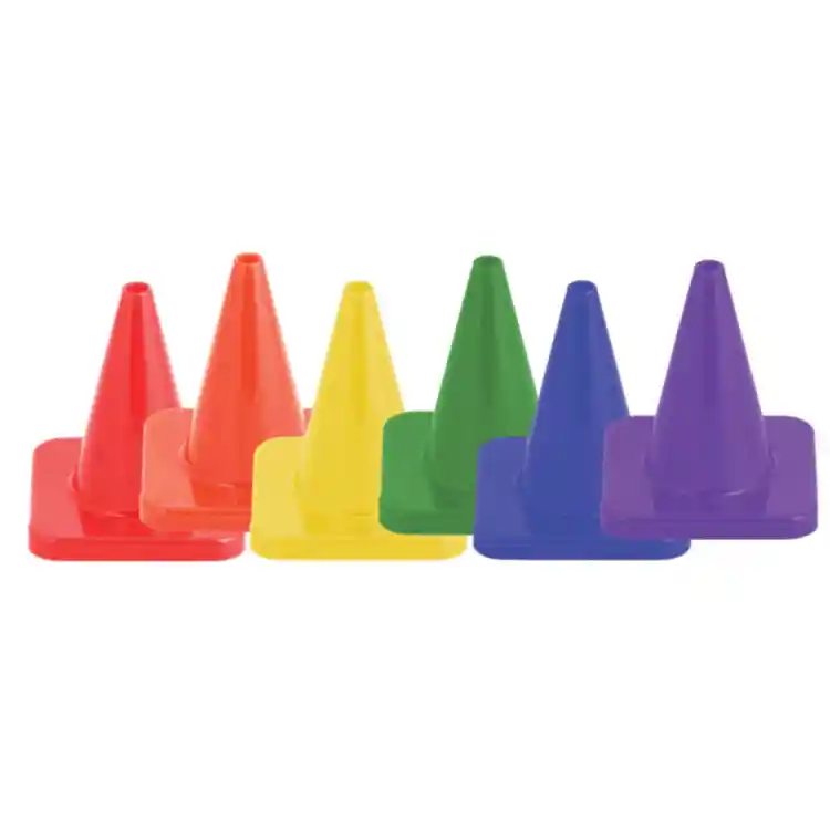 "6"" Rainbow Cones Set"