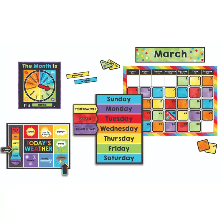 Celebrate Learning Calendar Bulletin Board Set