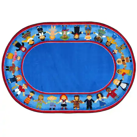 Children of Many Cultures Rug, Oval 7'8" x 10'19
