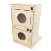 Contemporary Washer & Dryer Set, Natural