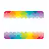 Painted Palette Rainbow Scallops Labels/Name Tags
