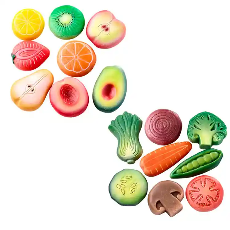 Fruit & Vegetable Sensory Play Stones Set
