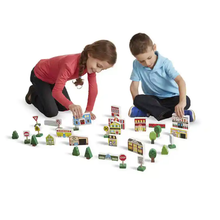 Jumbo Roadway Rug & Town Play Set