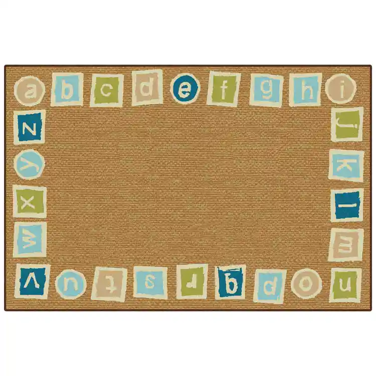 KID$ Value Plus Classroom Rug™, Alphabet Blocks Border