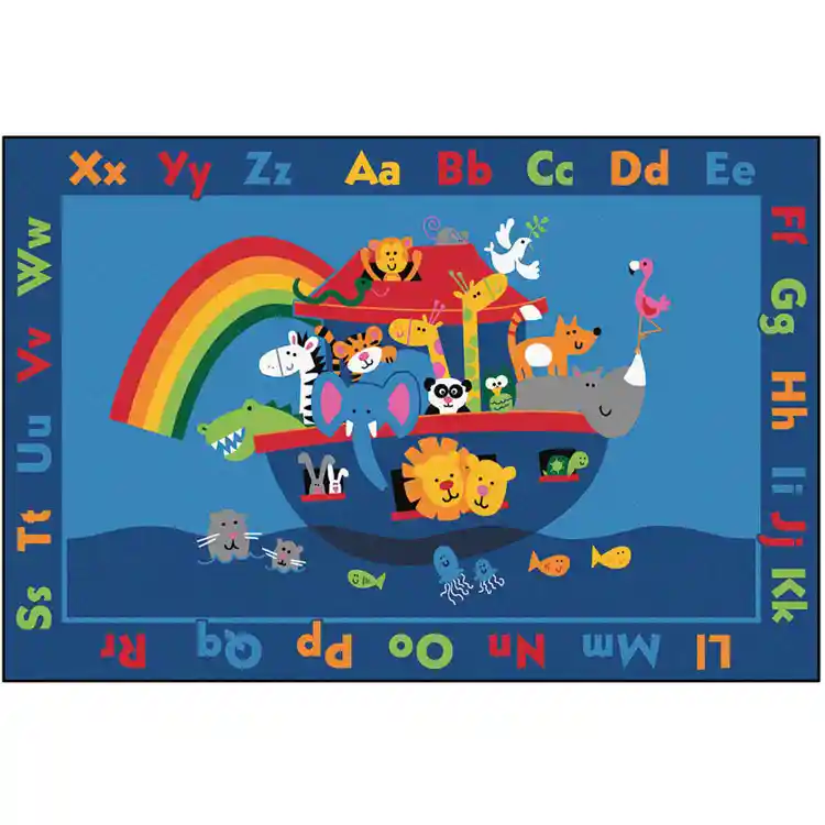 KID$ Value Plus Classroom Rug, Noah Alphabet Animals