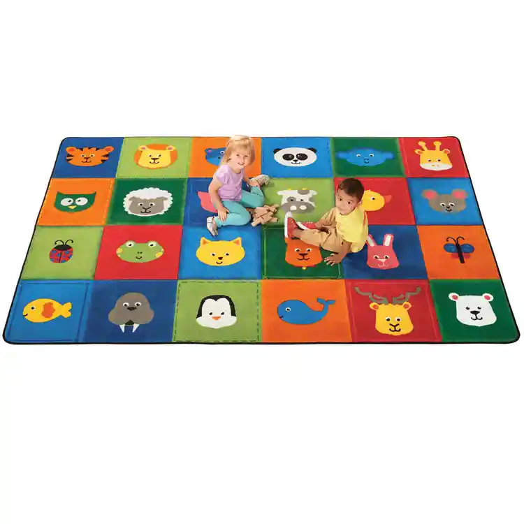 KIDSoft™ Animal Patchwork Rug, Primary Colors
