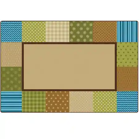 KIDSoft™ Pattern Blocks Rug, Nature's Colors