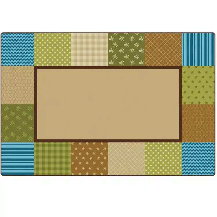 KIDSoft™ Pattern Blocks Rug, Nature's Colors