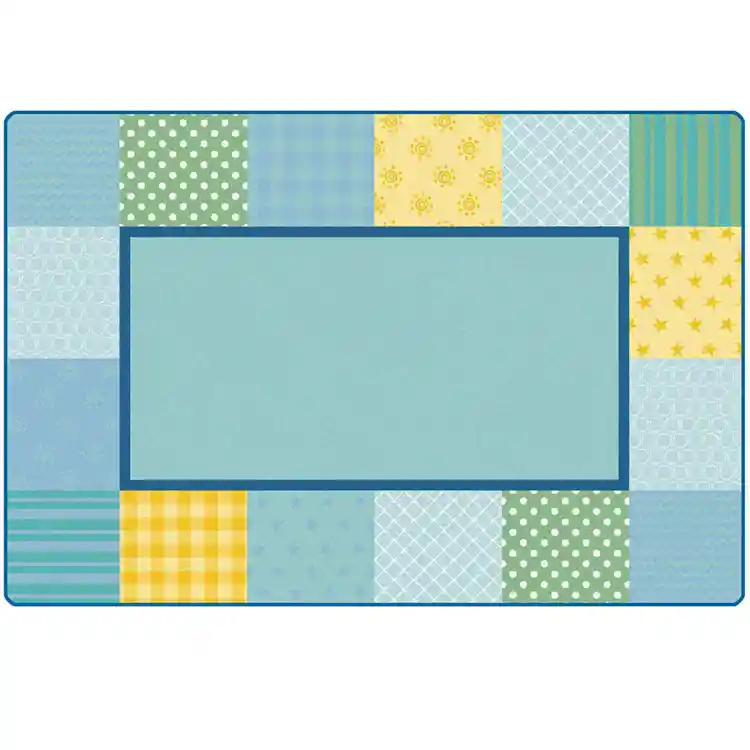 KIDSoft™ Pattern Blocks Rug, Soft Colors