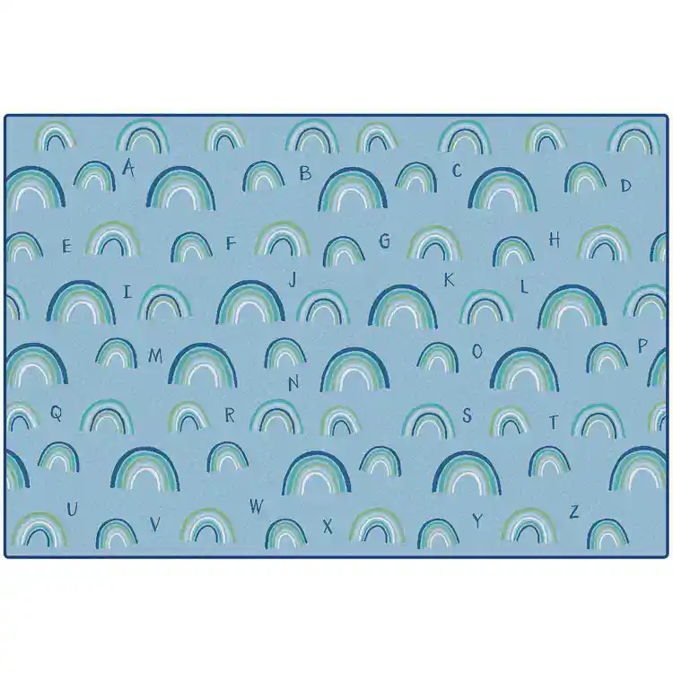 KIDSoft™ Rainbows Literacy Rug, Soft Colors