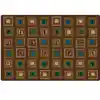 Literacy Squares Classroom Rug, Nature's Colors
