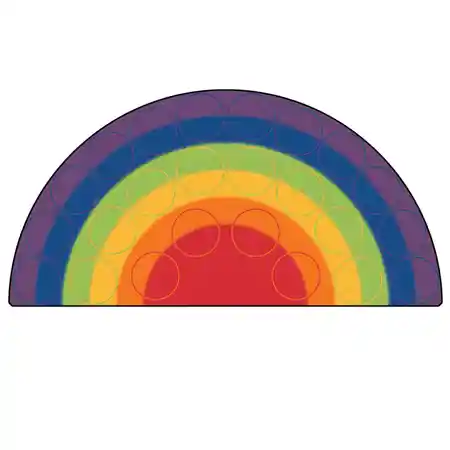 Rainbow Rows Classroom Rug