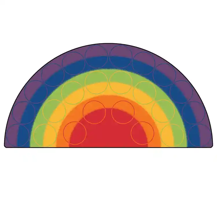 Rainbow Rows Classroom Rug
