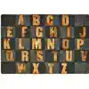 Rustic Wood Literacy Rug Seating Rug