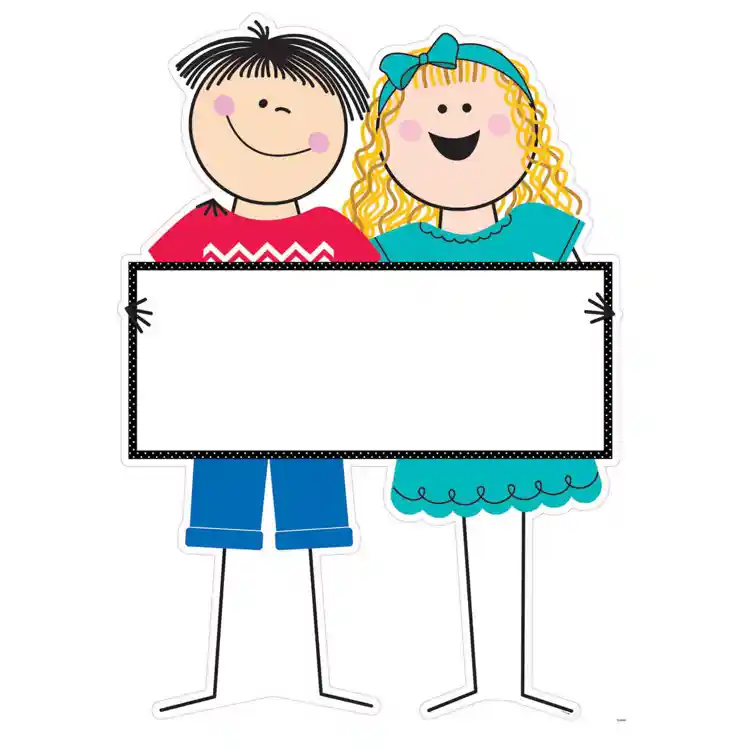 Stick Kids All Are Welcome Bulletin Board Set