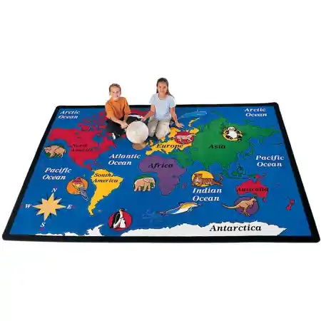 World Explorer Classroom Rug