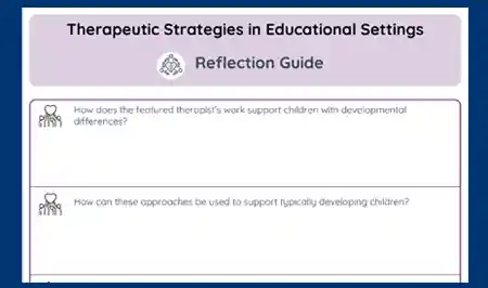 Therapeutic Strategies in Educational Settings Reflection Guide